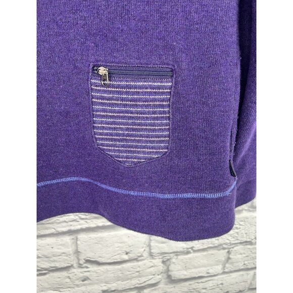 KUHL Women's Purple Striped Hood Chanti Fleece Wool Sweater XS - Picture 2 of 7